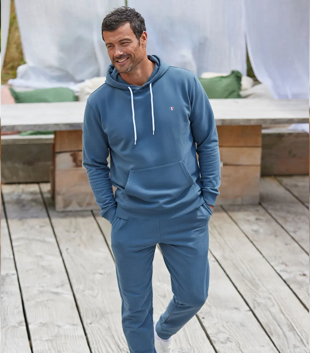 Cocorico Intemporel Azur jogging homme azur coton