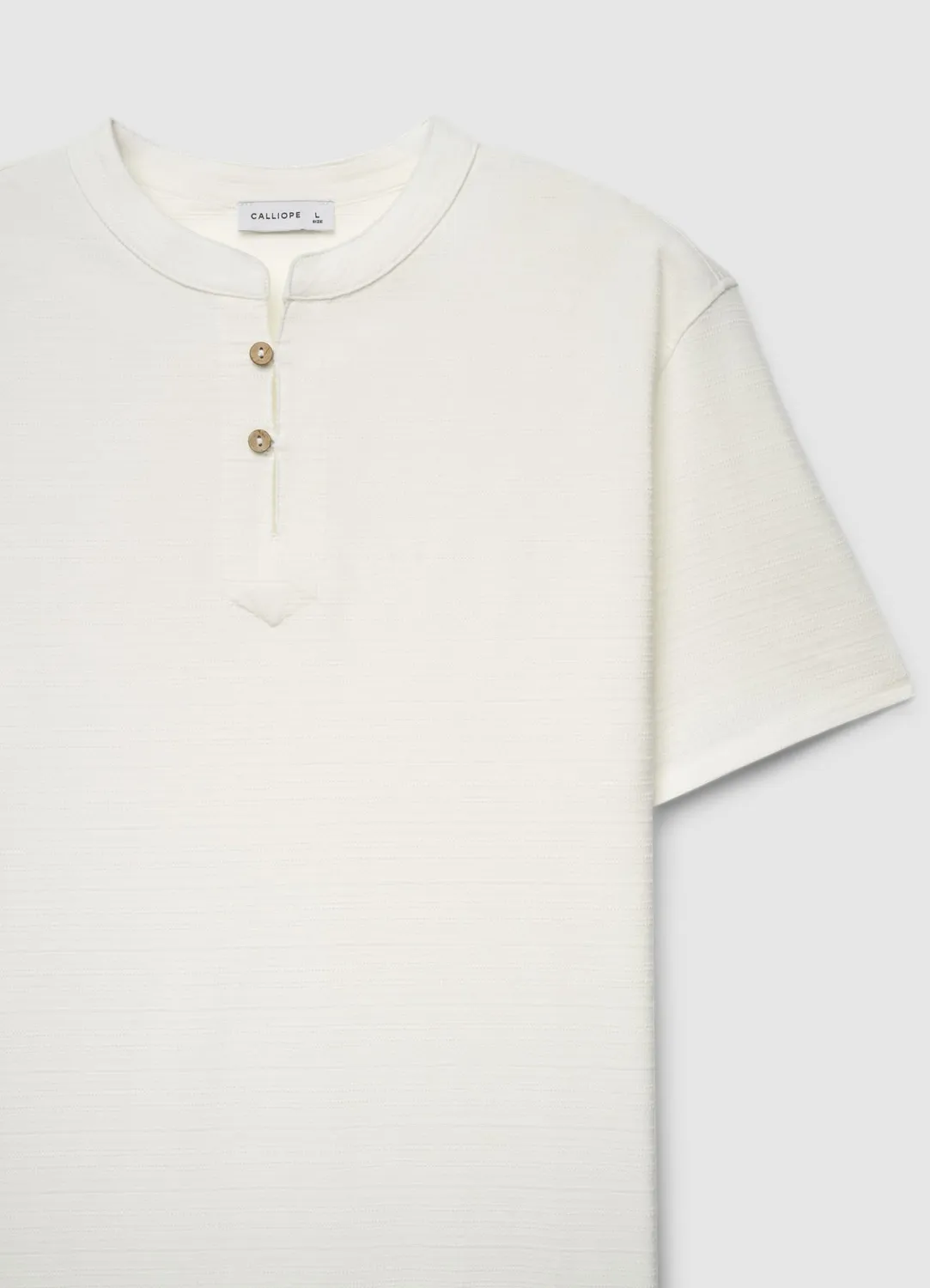 Calliope t-shirt col serafino homme manches courtes