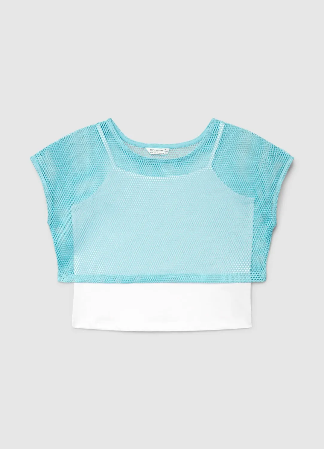 Calliope t-shirt double couche fille résille