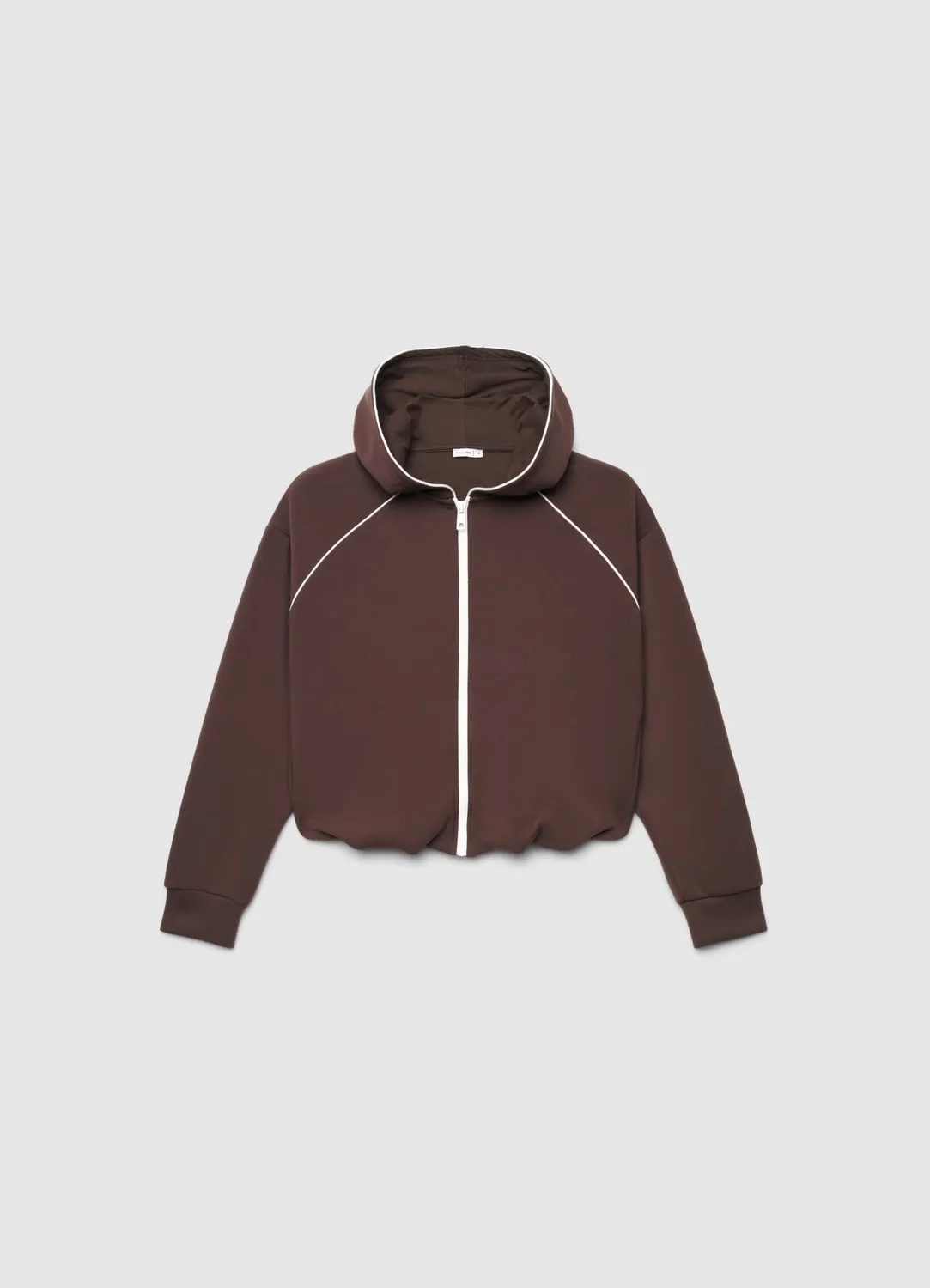 Calliope sweat capuche zippé femme profils contraste