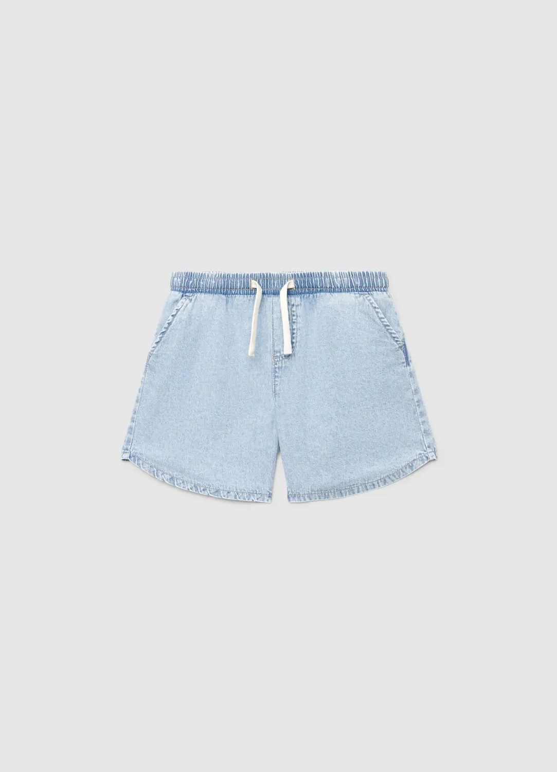 Calliope Coulisse short jean garçon taille élastiquée coton