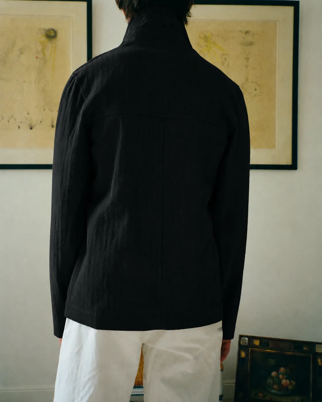 EREVAN Camargue veste d’été denim black droite