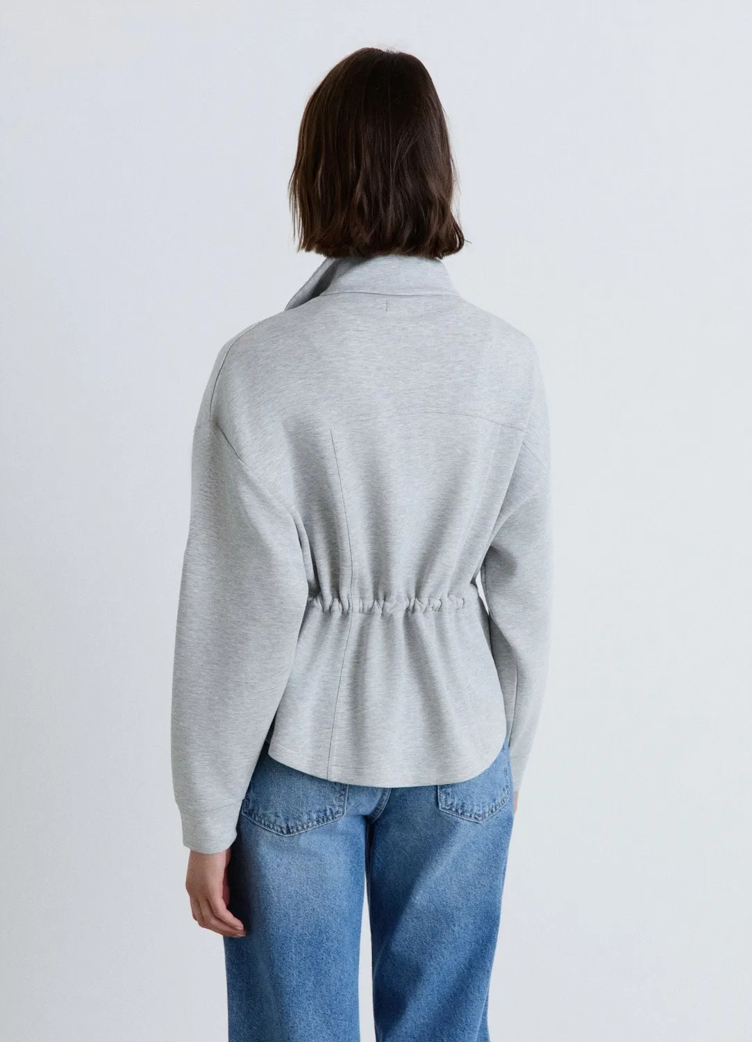 Calliope Sweat femme zippé col montant uni
