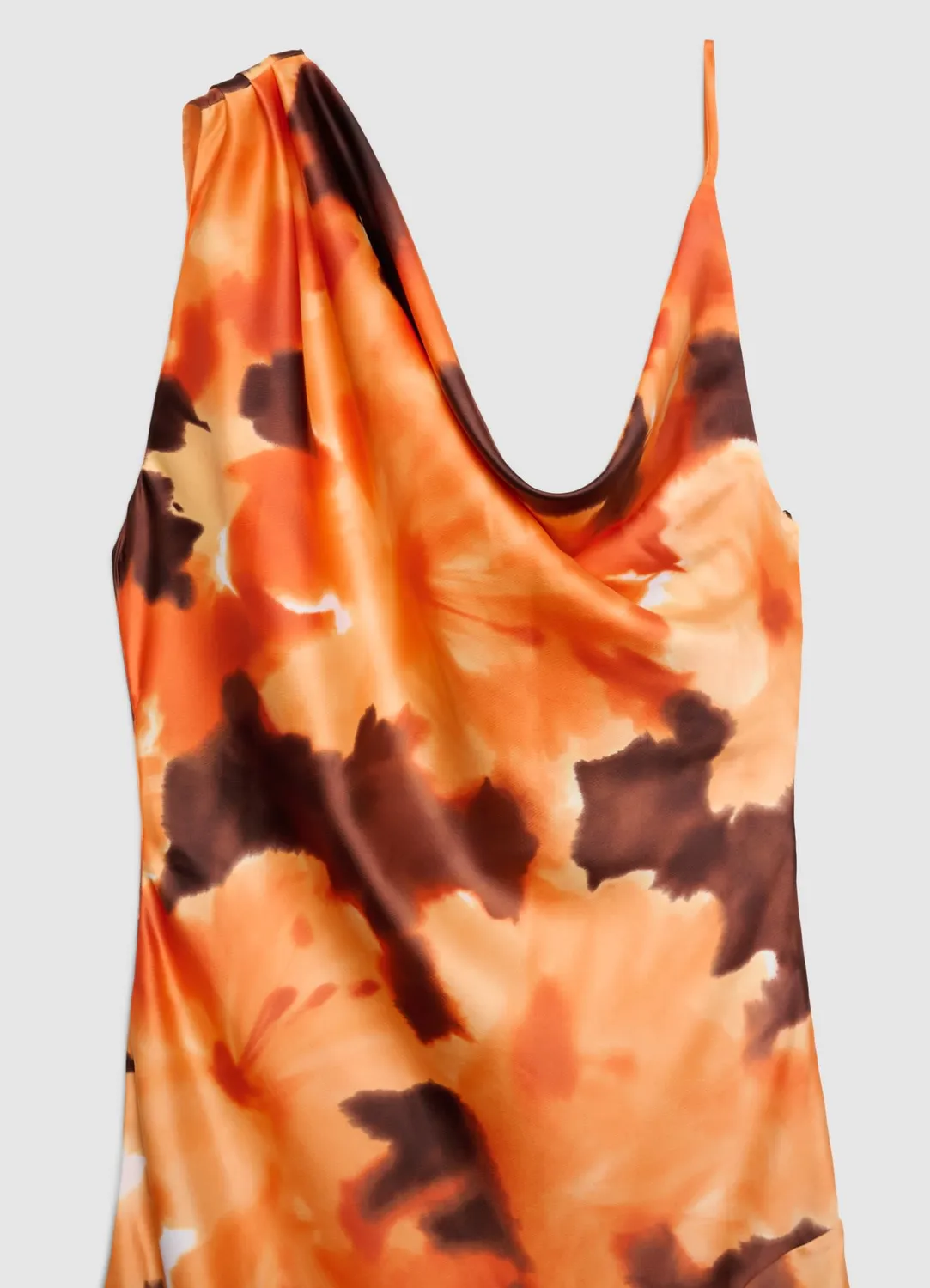 Calliope Robe tie-dye femme satinée une épaule