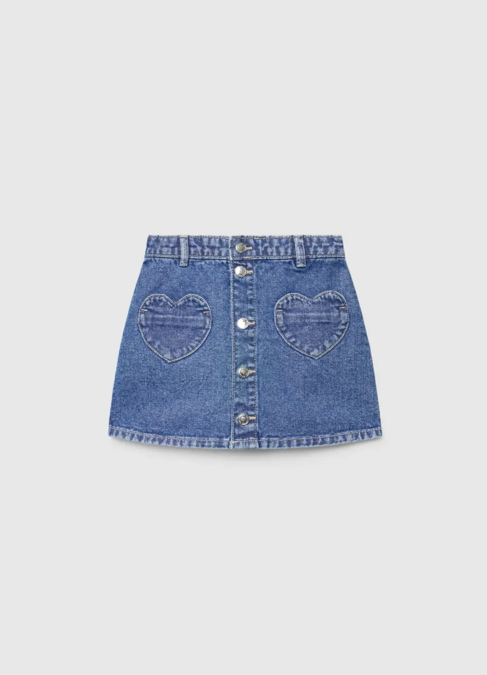 Calliope jupe mini denim fille 6-7 ans poches cœur