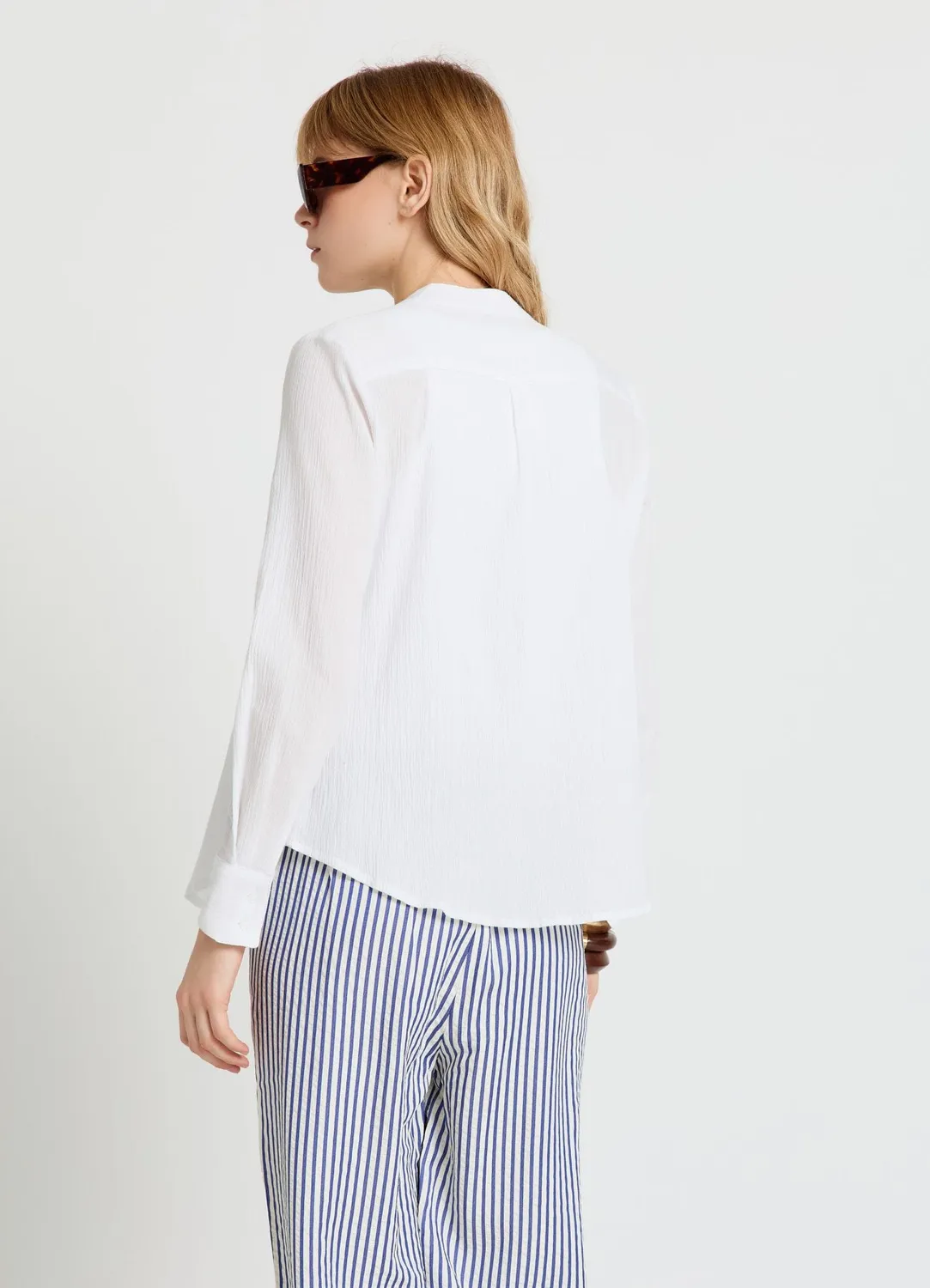 Calliope chemise femme col coréen manches longues