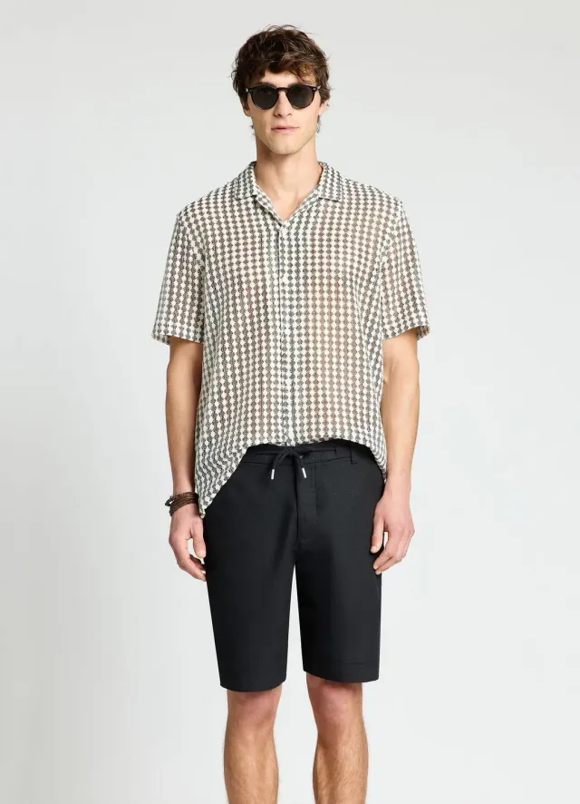 Calliope Croquet chemise homme imprimé géométrique
