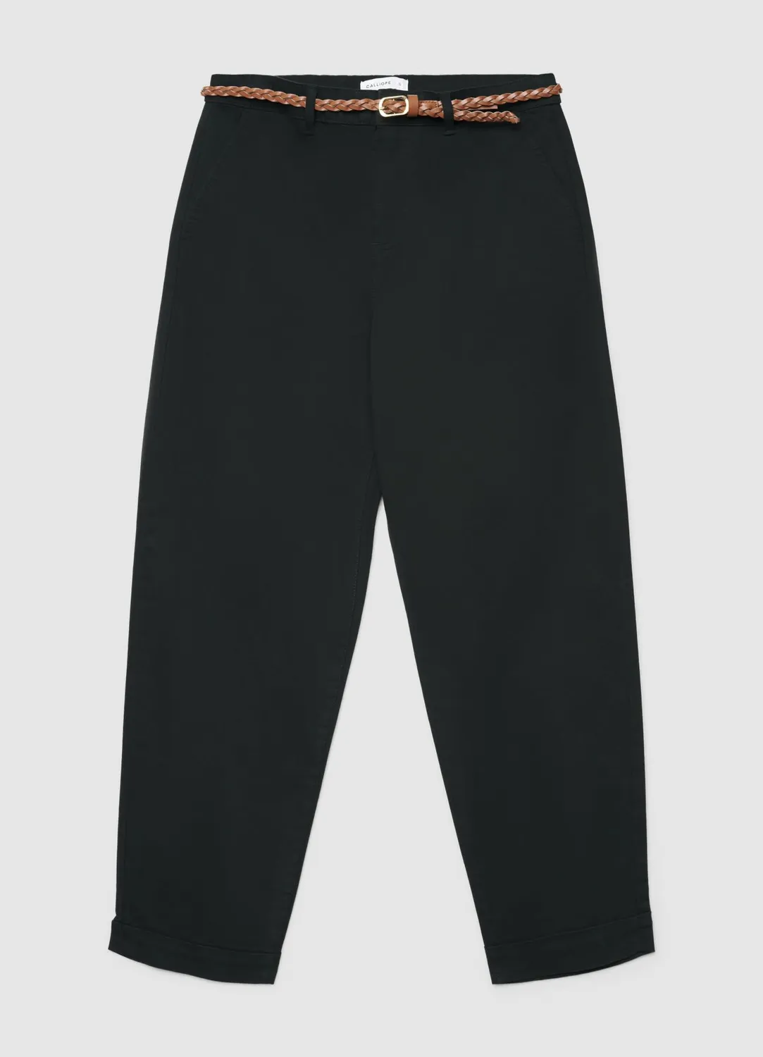 Calliope chino pantalon ceinture tressée