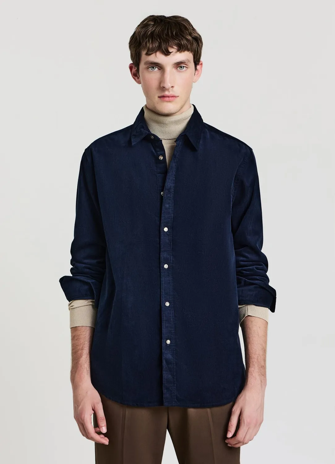 Calliope chemise velours homme coton regular