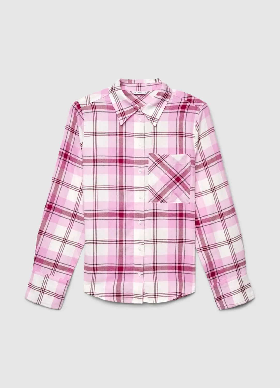 Calliope Chemise femme à carreaux manches longues regular