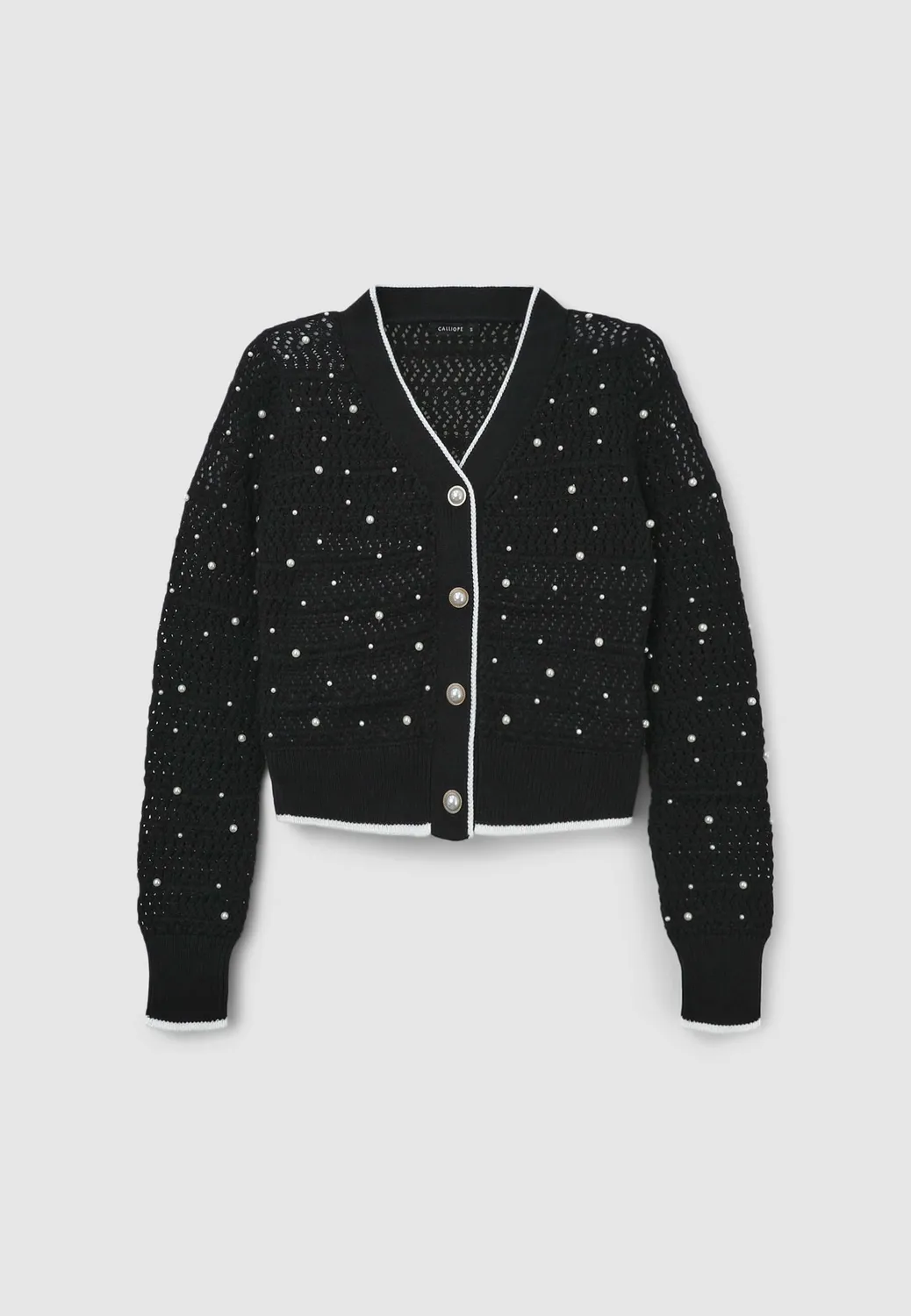Calliope cardigan perles gilet femme col V