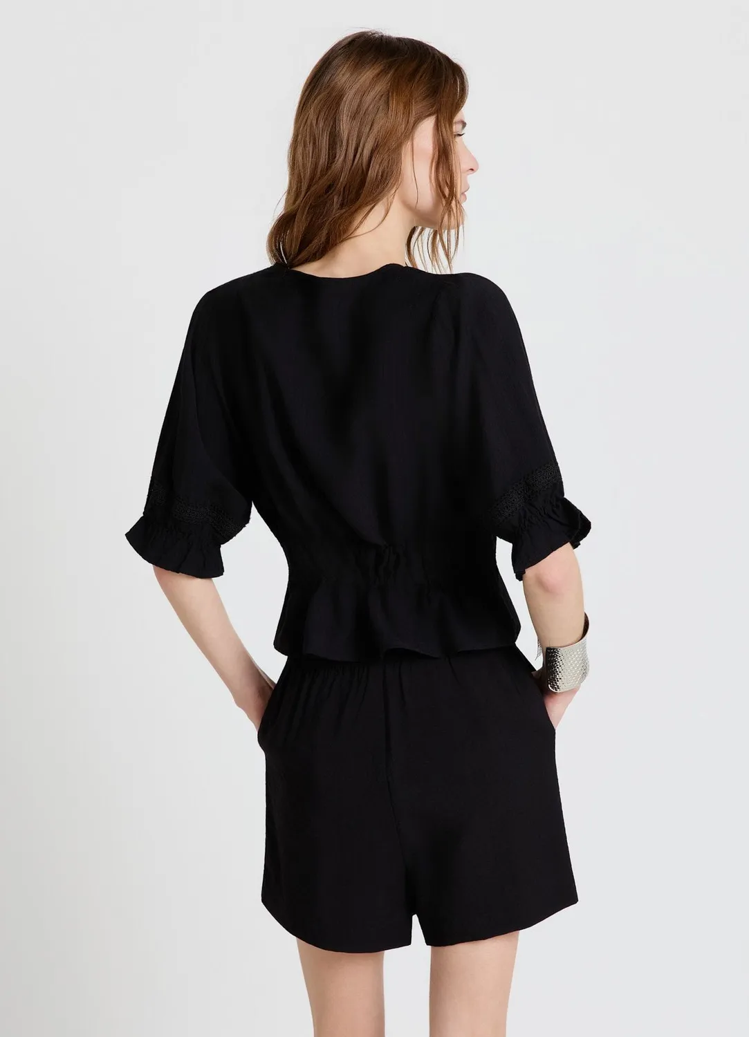 Calliope short cordon taille élastique femme uni