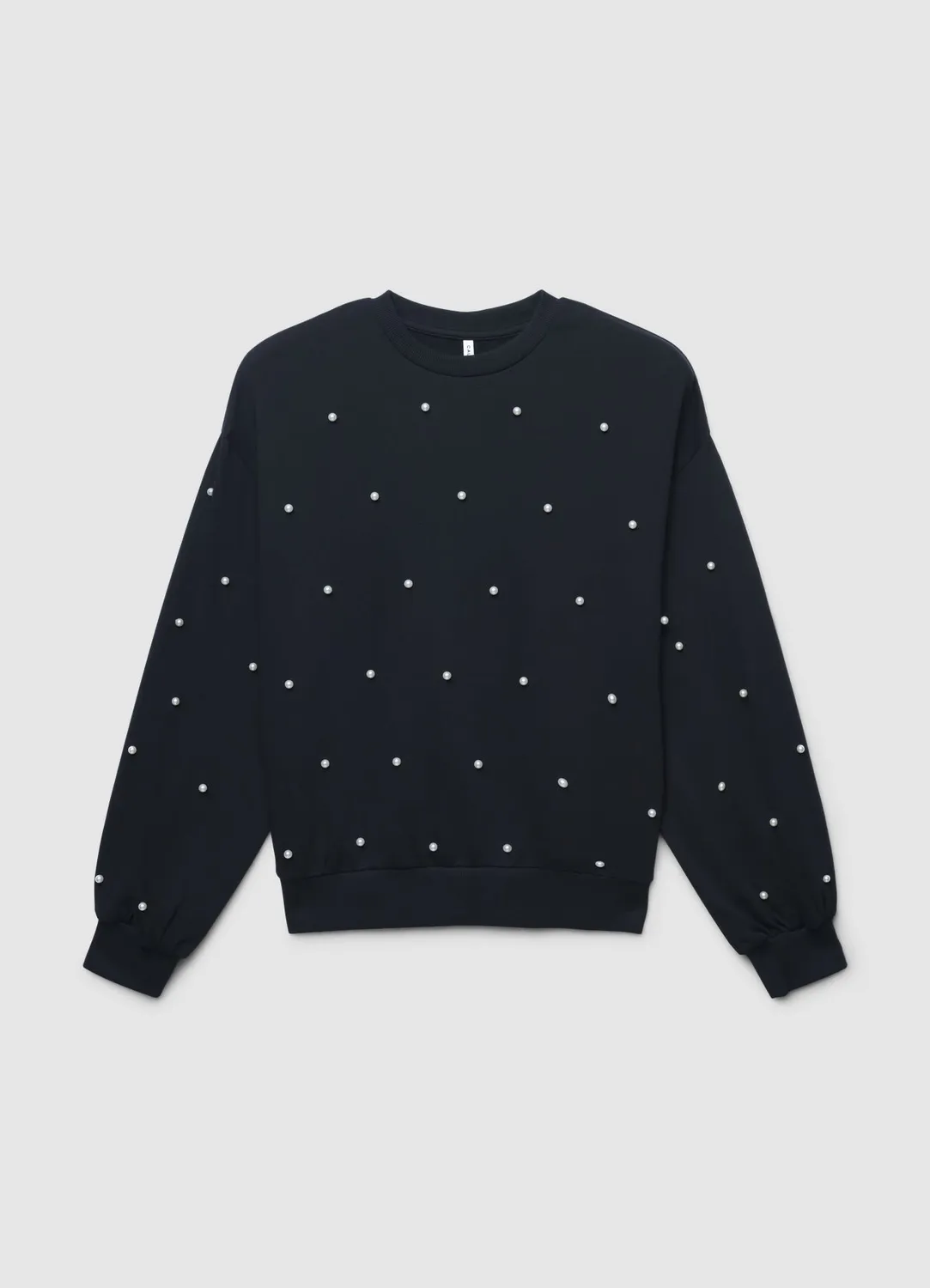 Calliope Felpa perle sweat femme col rond à perles