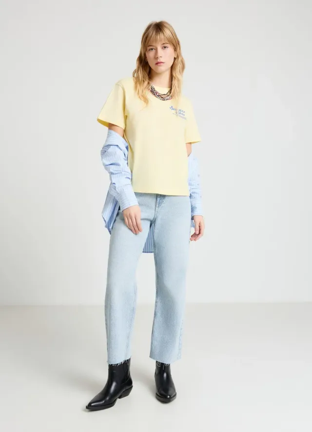 Calliope t-shirt femme manches courtes broderie