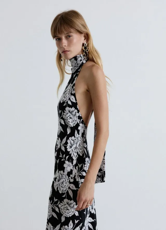 Calliope Robe Longue Fleurie Femme M Col Américain