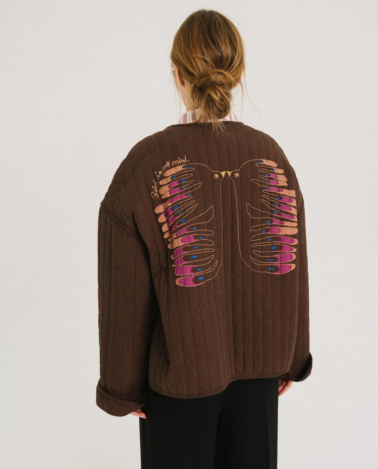 Tinsels Fame veste caffe coton matelassé birdy