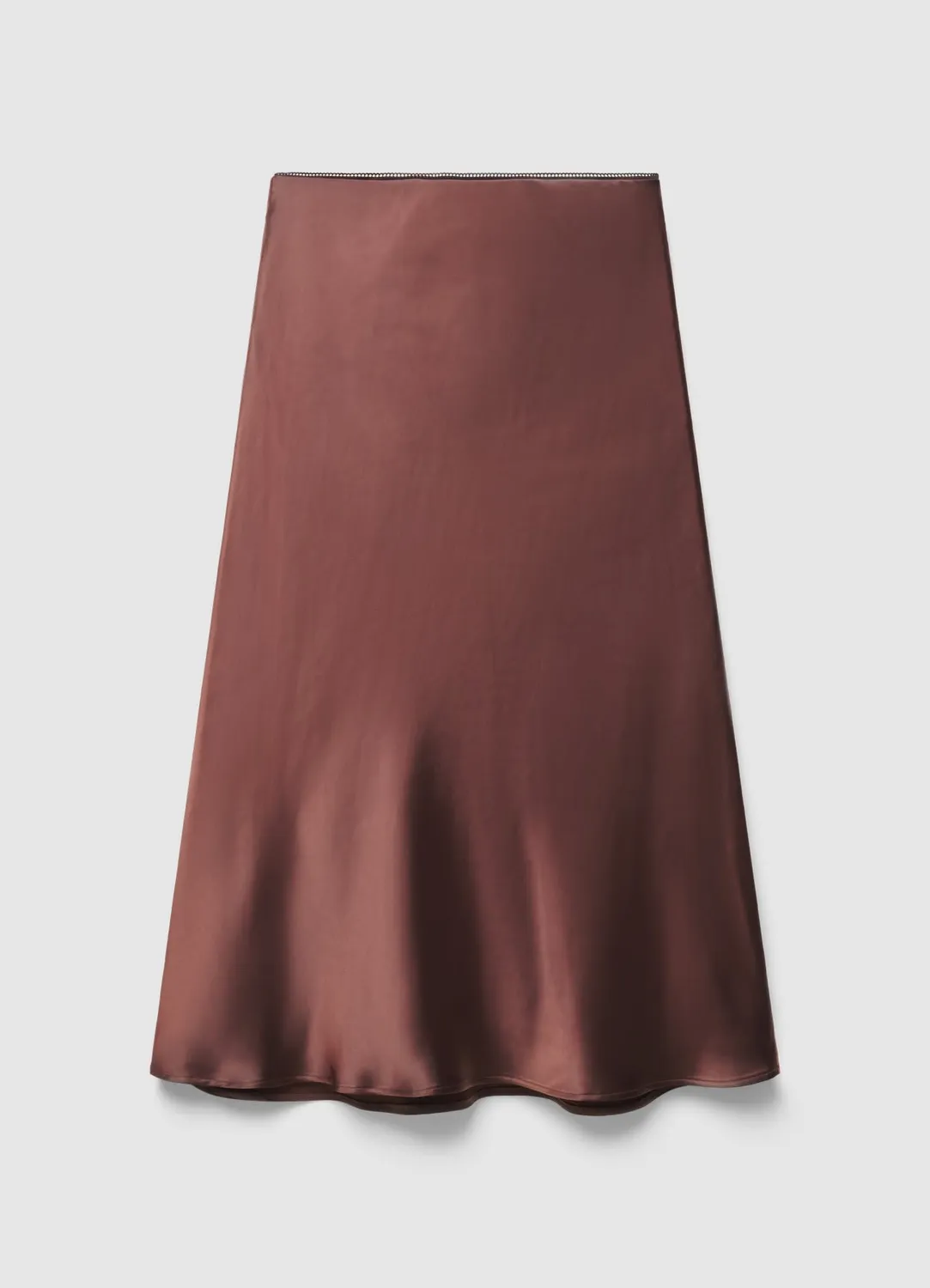 Calliope Longuette similsatin jupe midi satinée