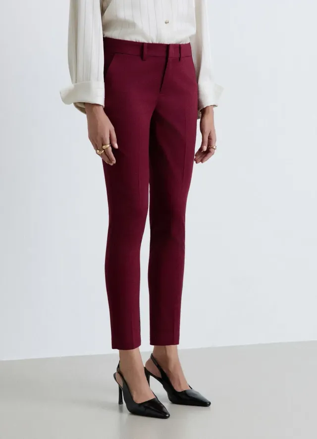 Calliope pantalon tailleur uni jambe droite