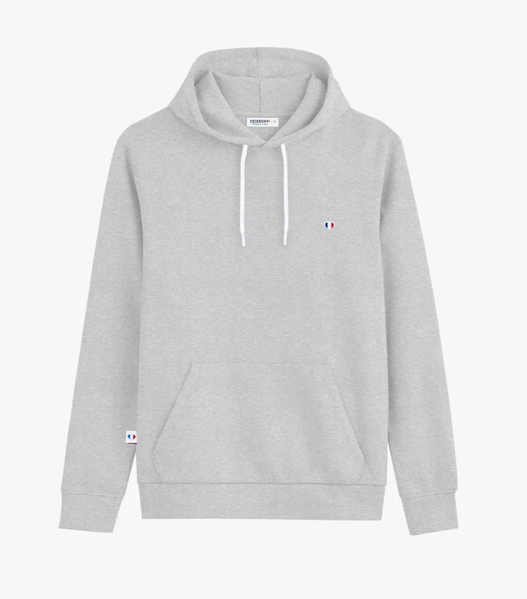 Cocorico Iconique sweat à capuche femme gris coton