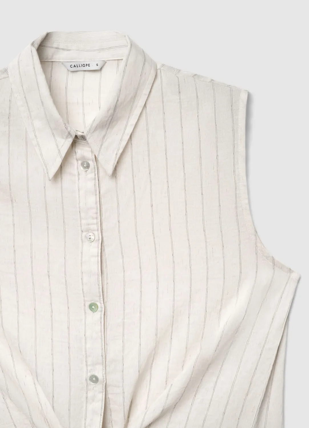 Calliope chemise sans manches femme rayée à nœud