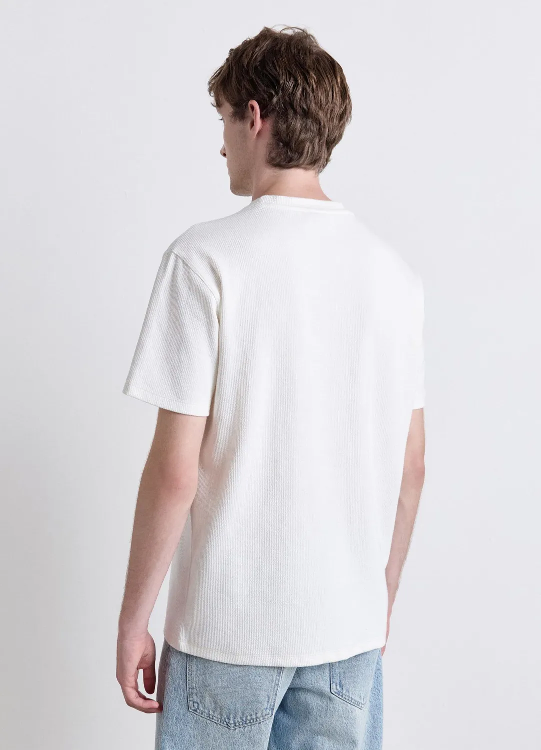 Calliope t-shirt côtelé col rond homme