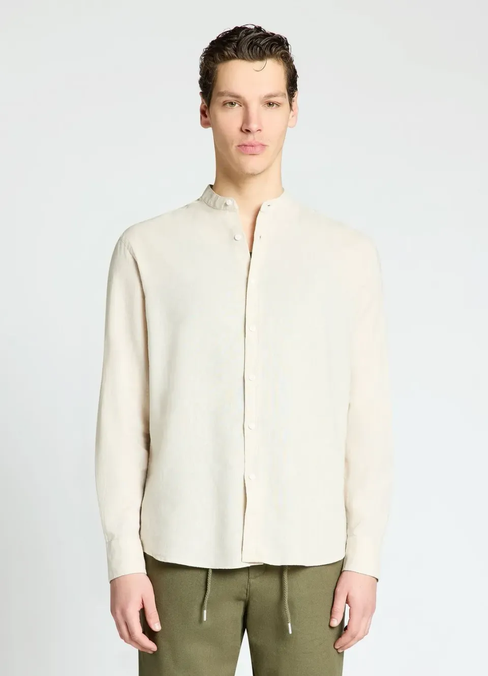 Calliope Camicia collo coreana chemise homme lin