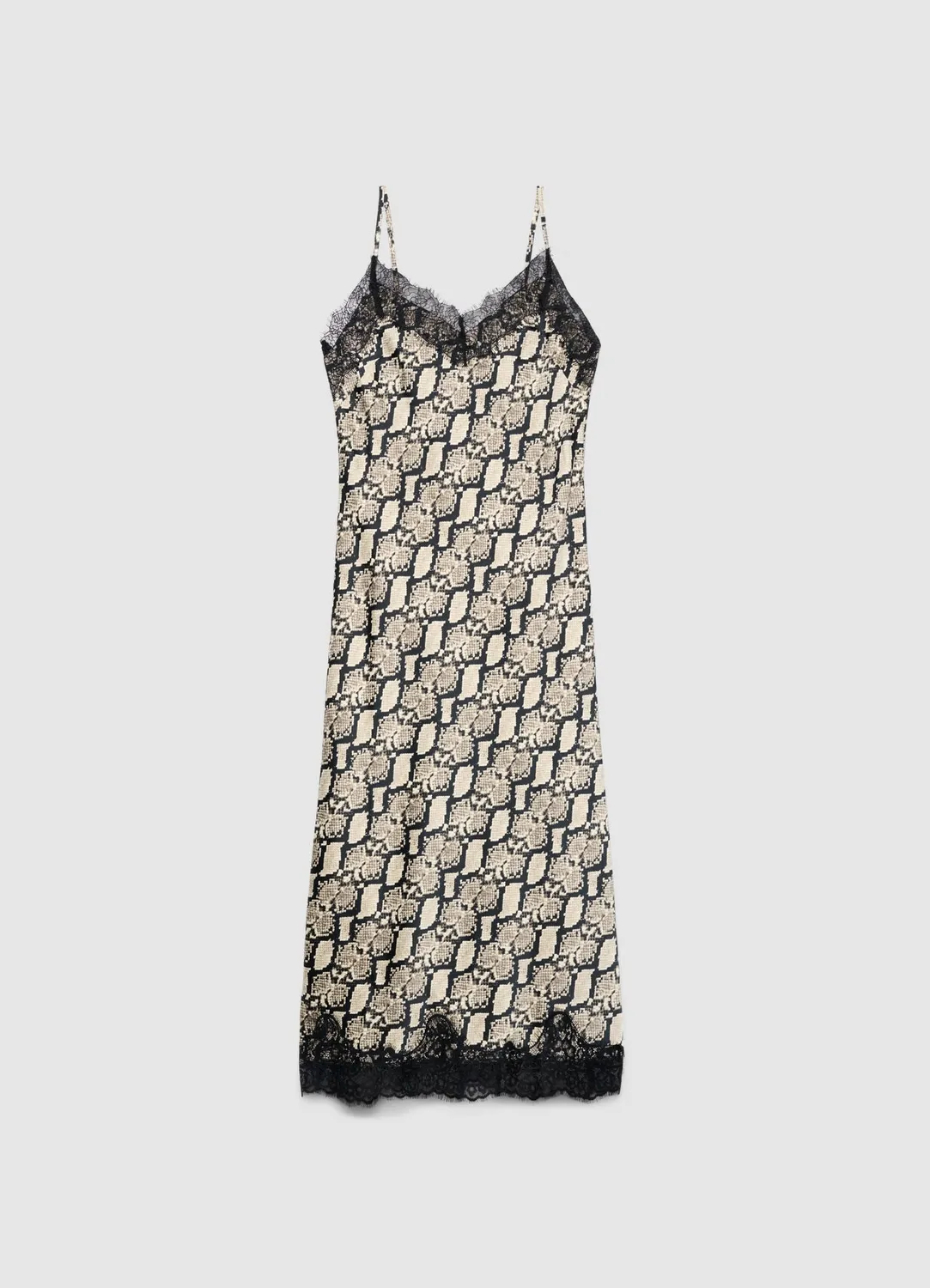 Calliope robe nuisette femme imprimé animalier dentelle