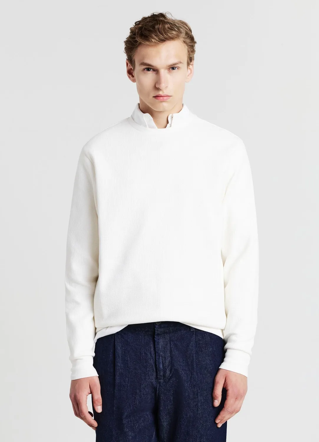 Calliope sweat col rond gaufré homme