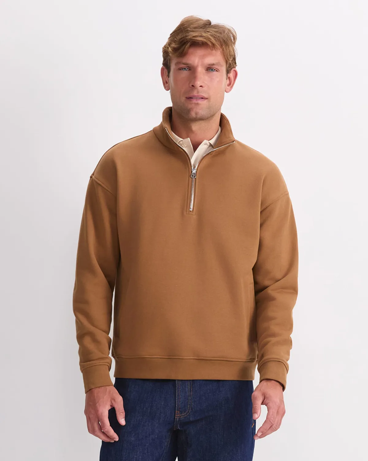 Sportscraft Quarter Zip Sweat zippé molleton homme
