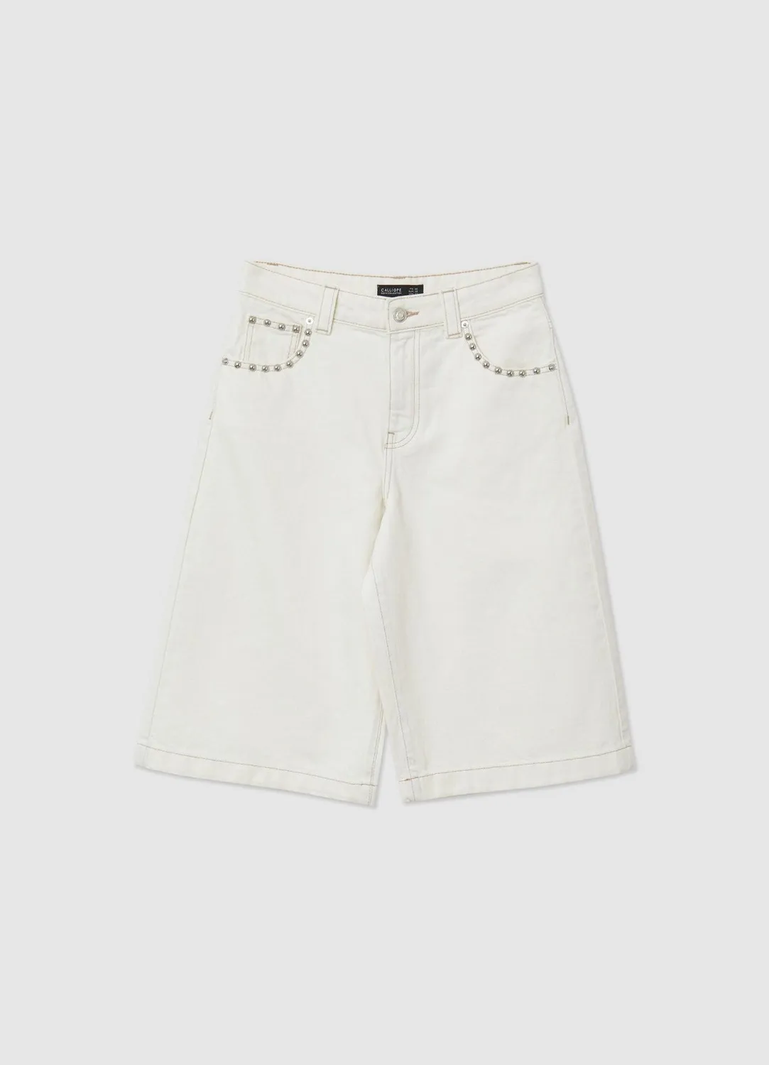 Calliope Bermuda denim à clous short femme