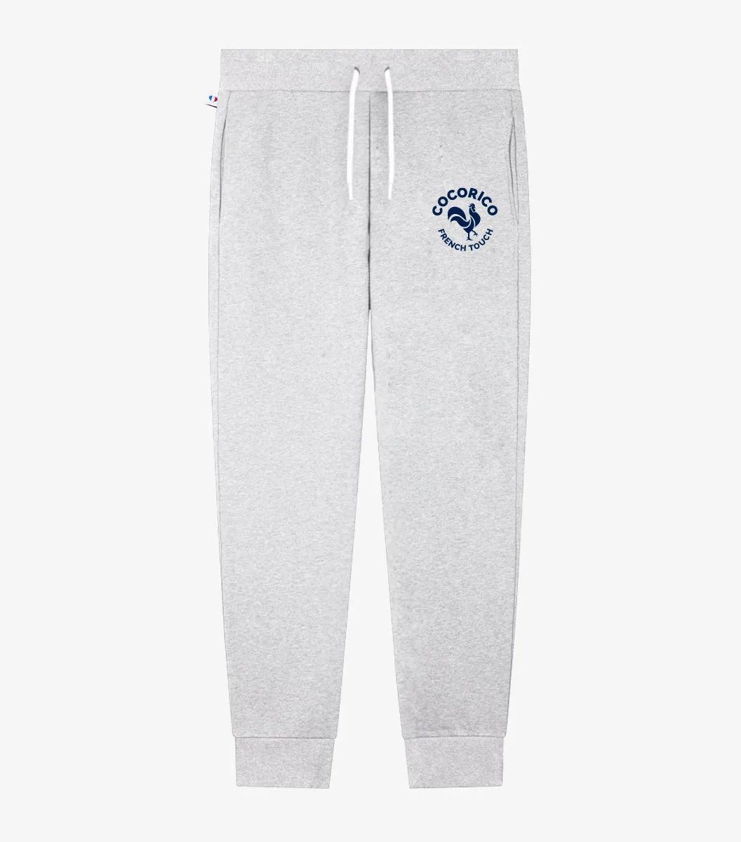 Cocorico Coq Français jogging gris chiné femme coton