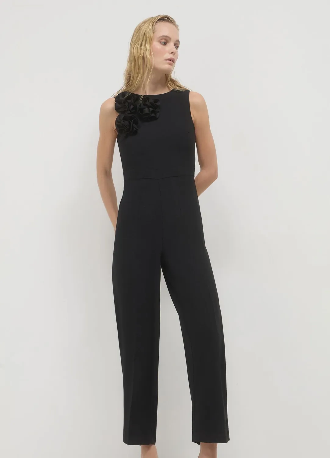 Calliope combinaison longue femme fleurs sans manches