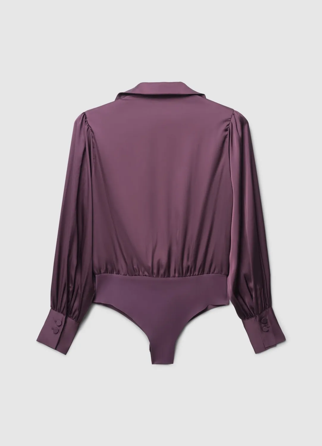Calliope chemise body satinée manches longues femme