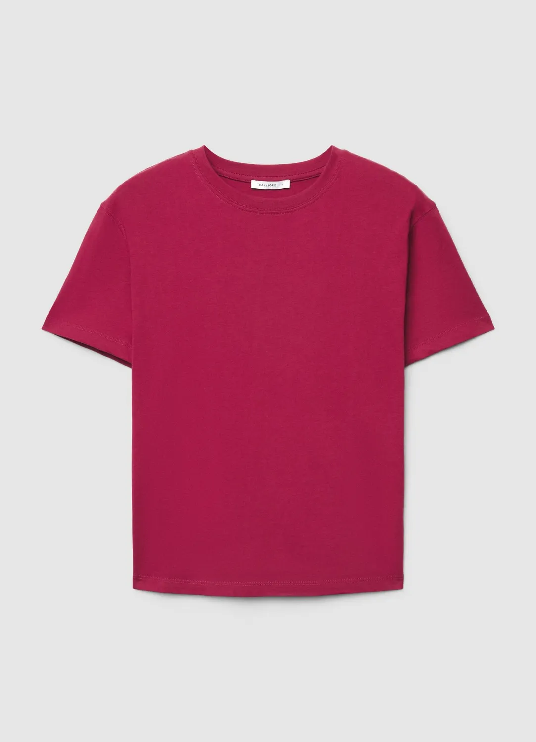 Calliope t-shirt col rond manches courtes uni