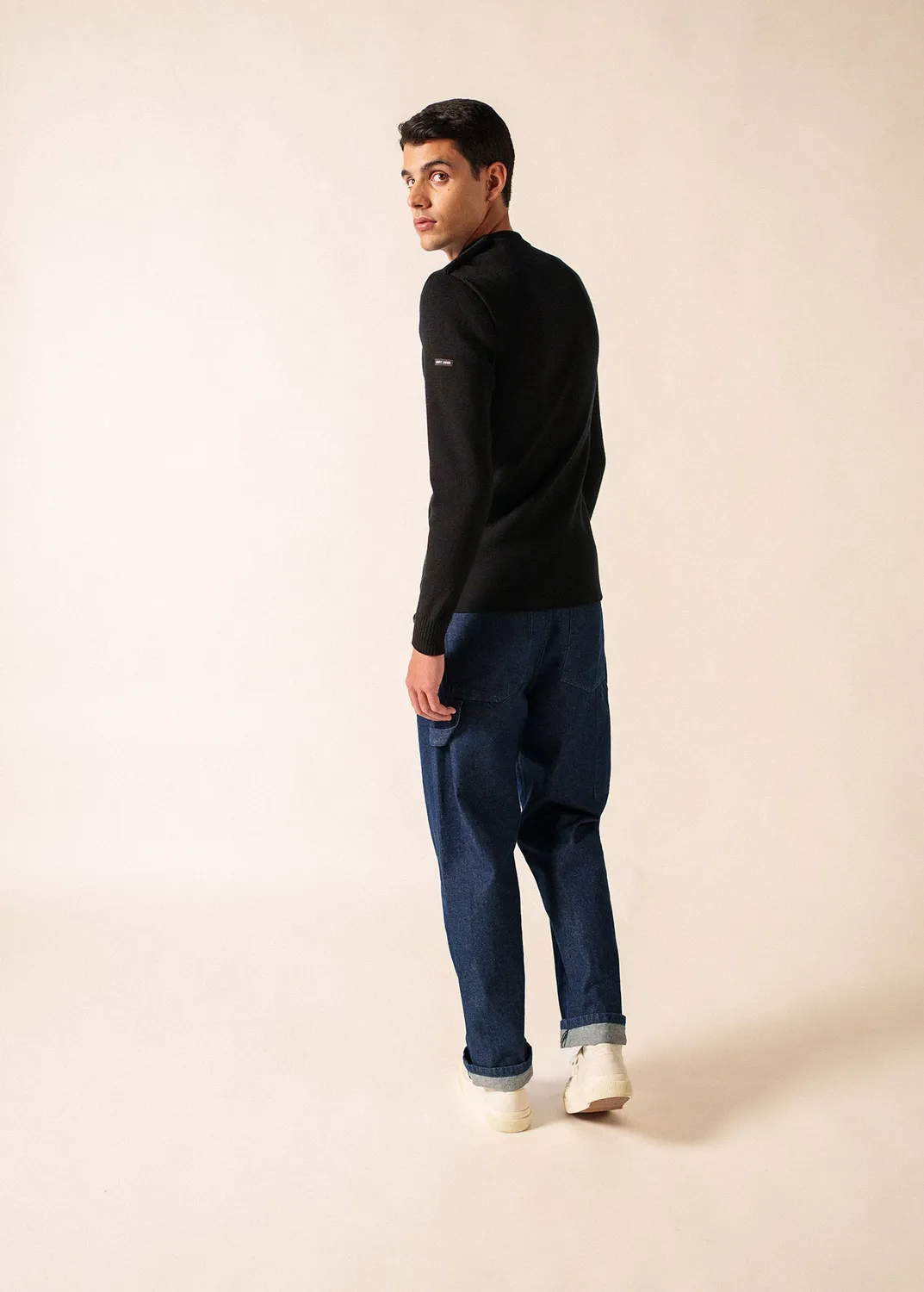 Saint James Rochefort pull marin laine noir