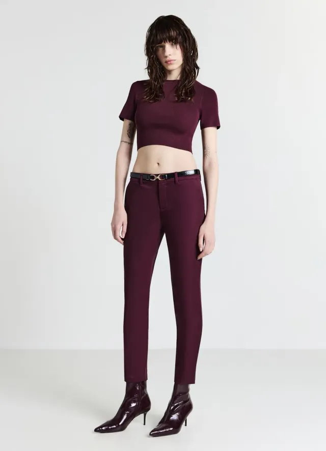 Calliope t-shirt uni femme col rond manches courtes
