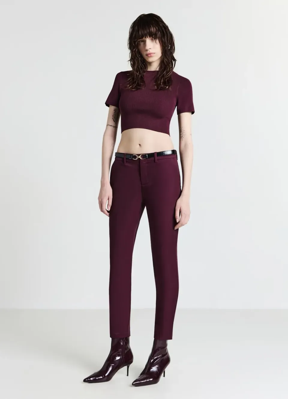Calliope t-shirt uni femme col rond manches courtes