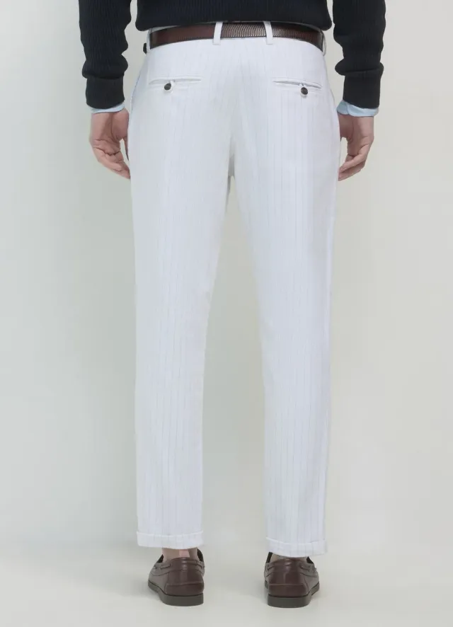 Calliope chino pantalon rayé homme regular