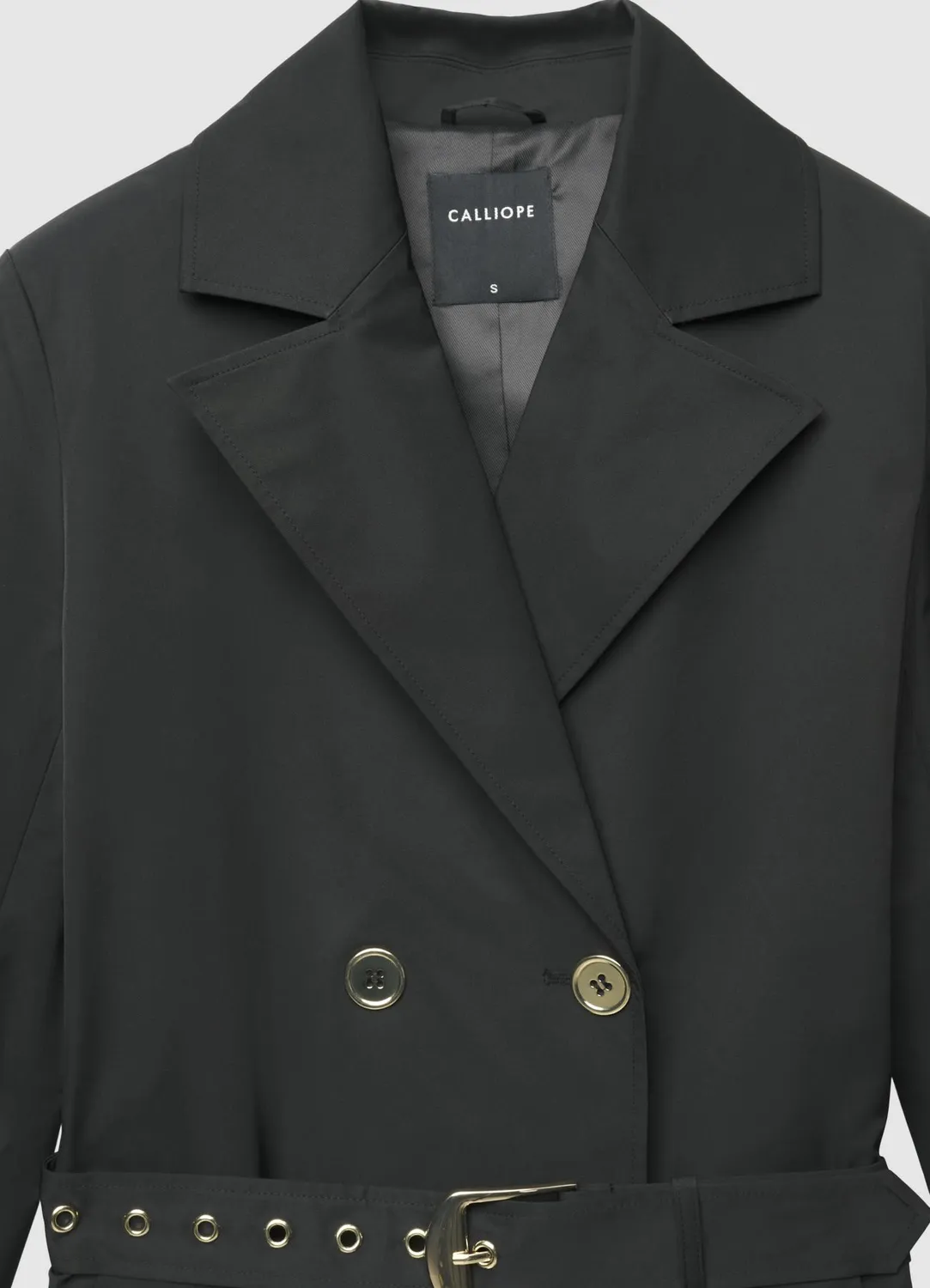 Calliope trench long femme double boutonnage ceinture S