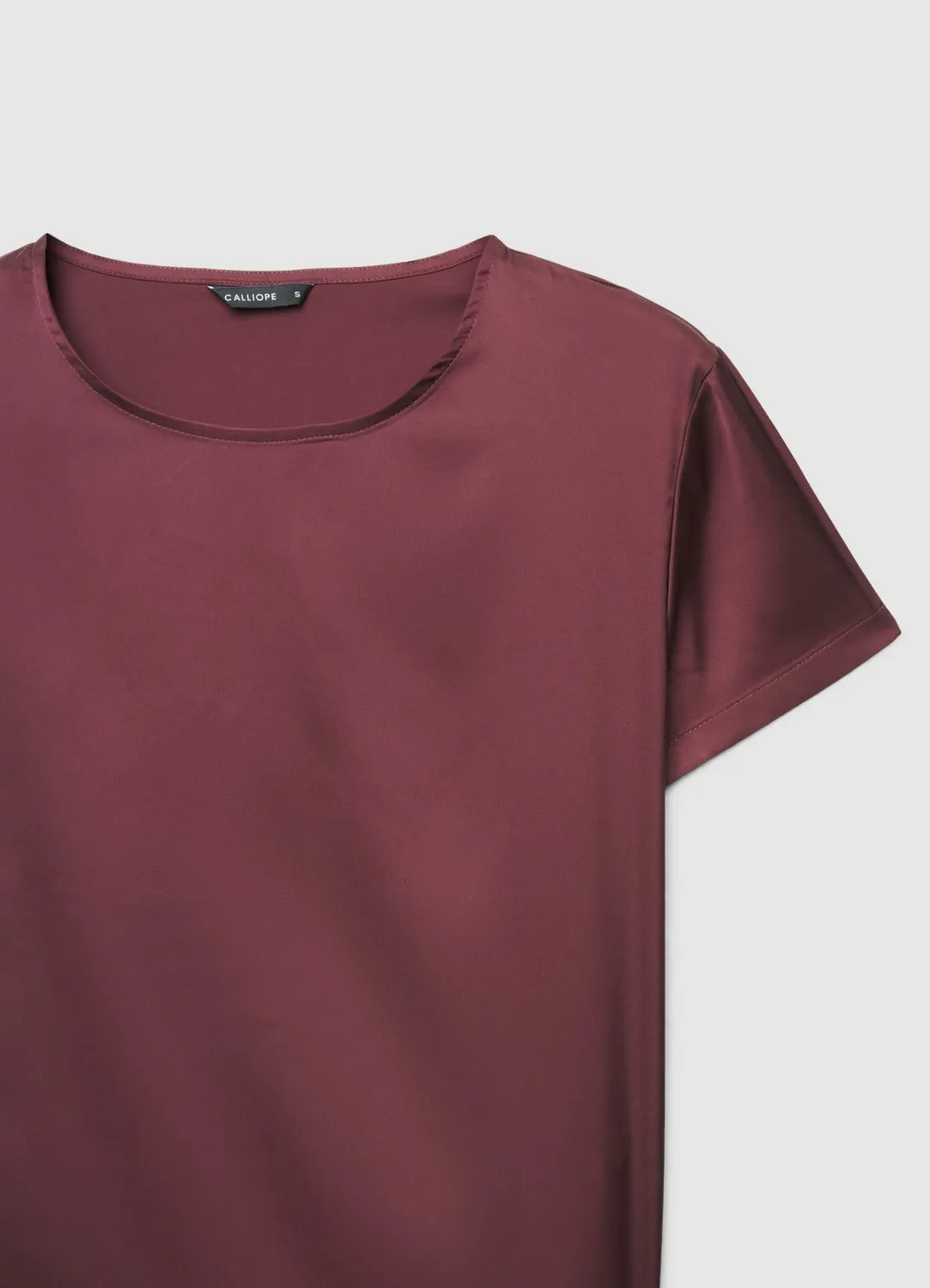 Calliope blouse unie femme manches courtes