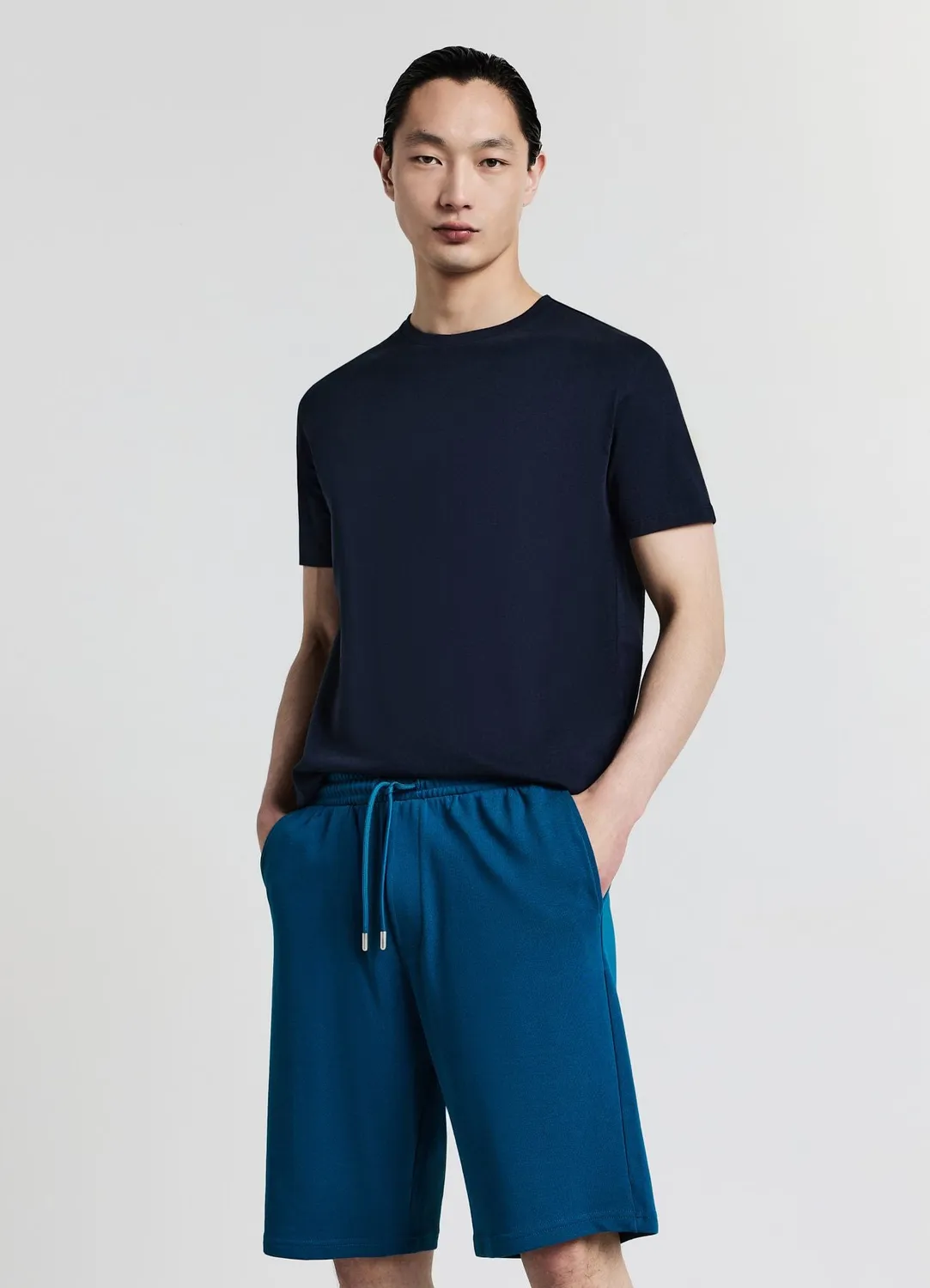 Calliope short de sport homme coton uni à cordon