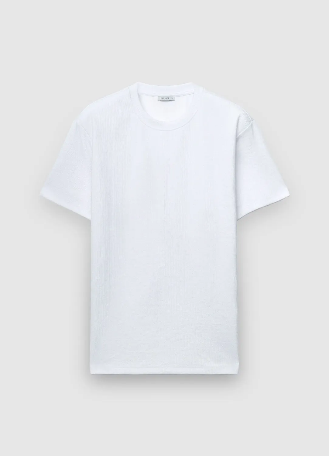 Calliope t-shirt uni à côtes homme col rond