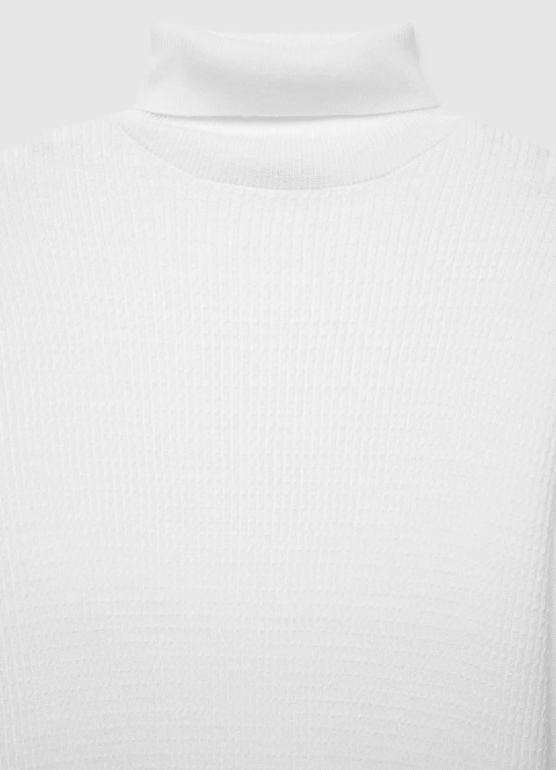 Calliope pull col roulé homme maille waffle uni