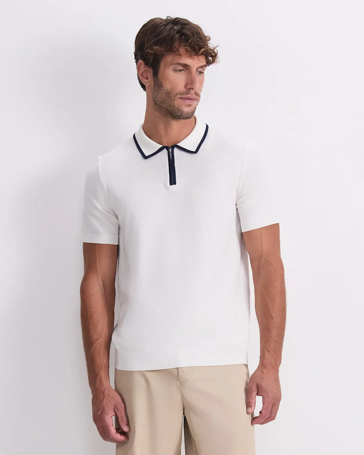 SportsCraft Brookes polo knit zip homme