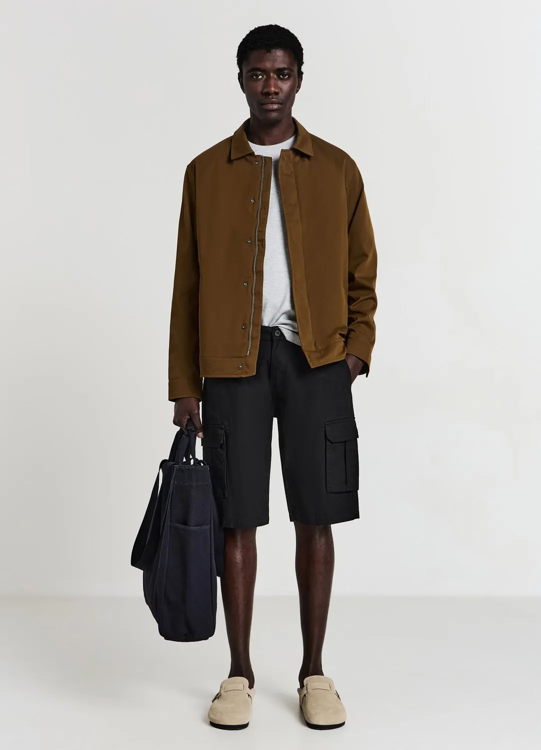 Calliope short cargo homme coton uni coupe regular