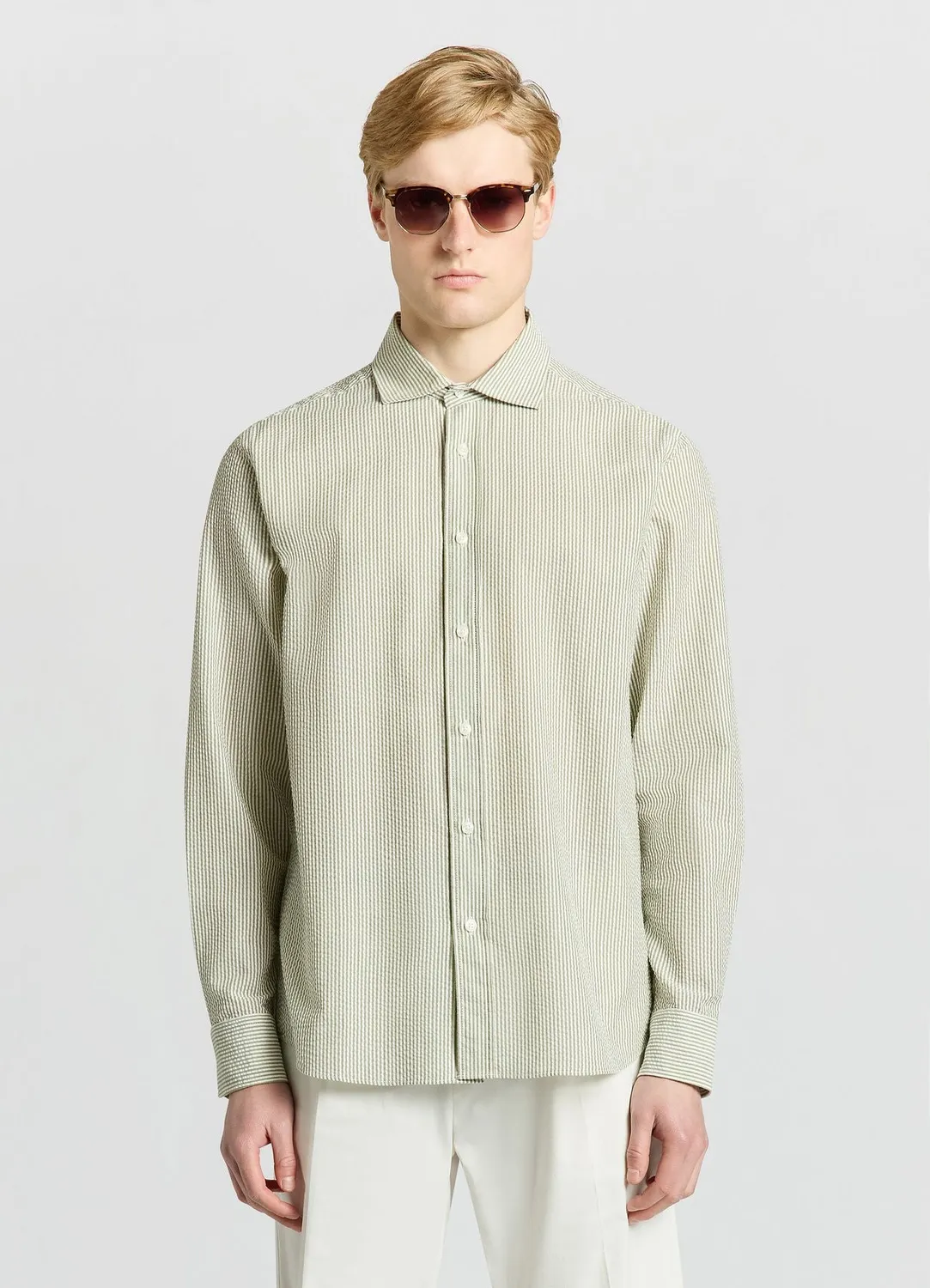 Calliope chemise slim rayée homme manches longues