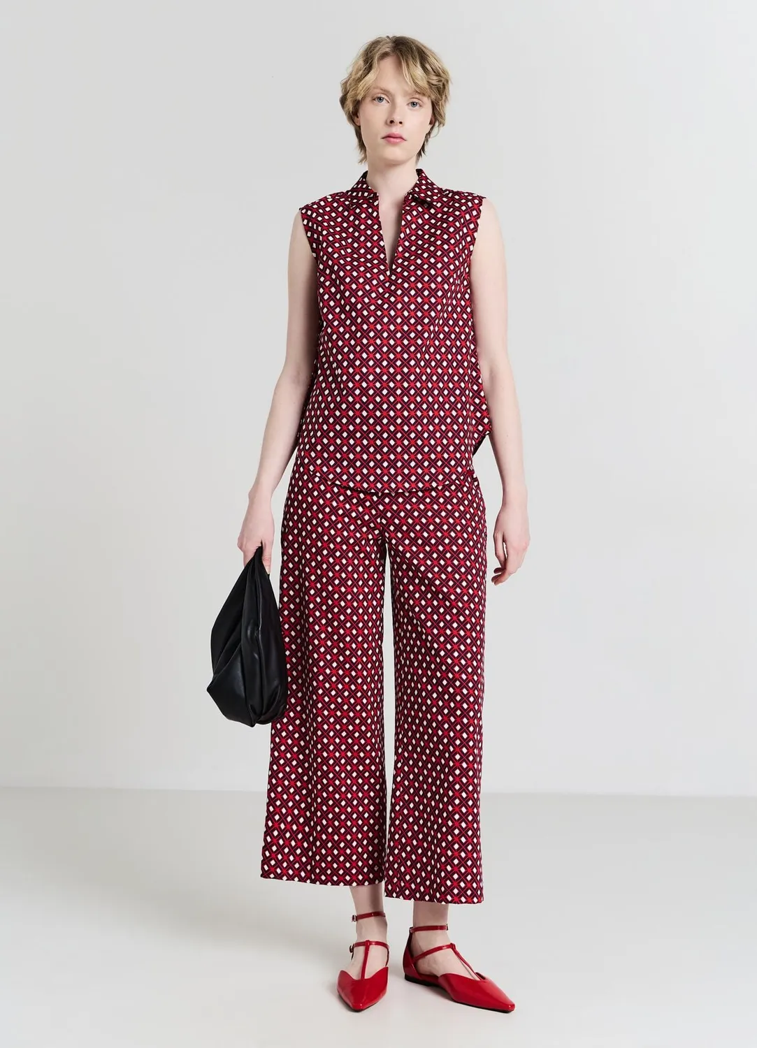 Calliope pantalon culotte femme coton à motif