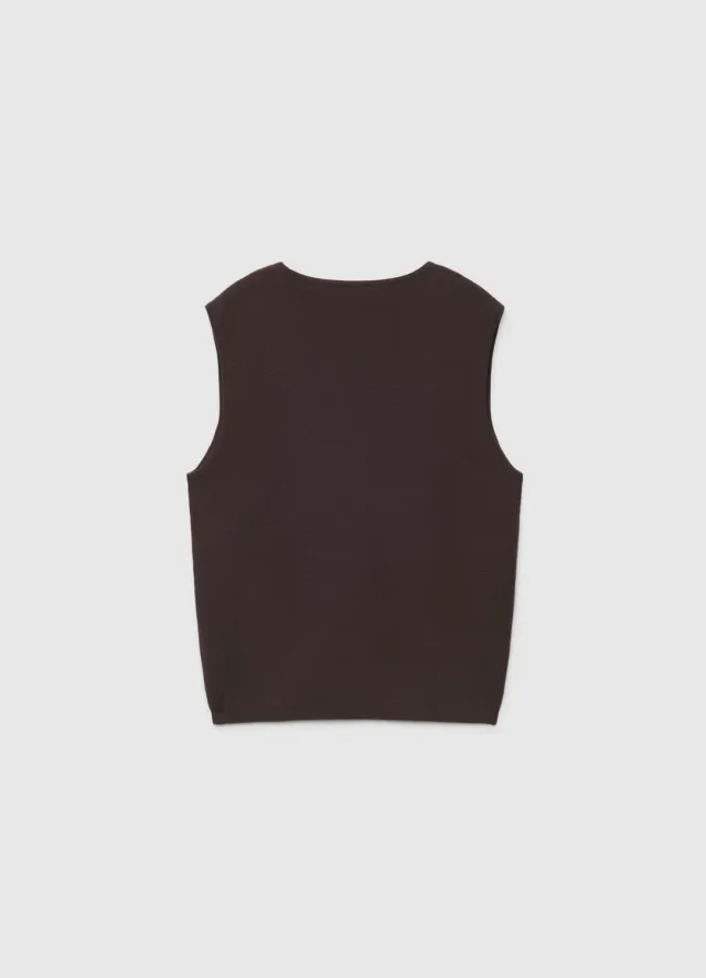 Calliope gilet homme en maille à boutons col V uni