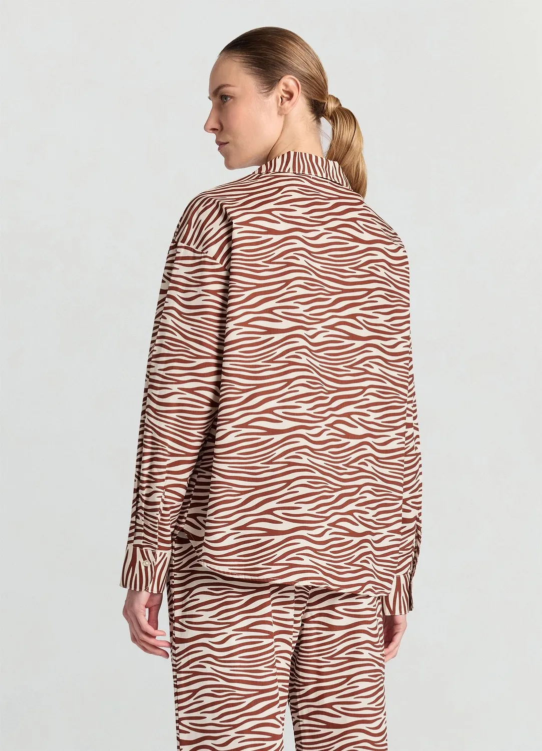 Calliope chemise pyjama femme imprimé zèbre