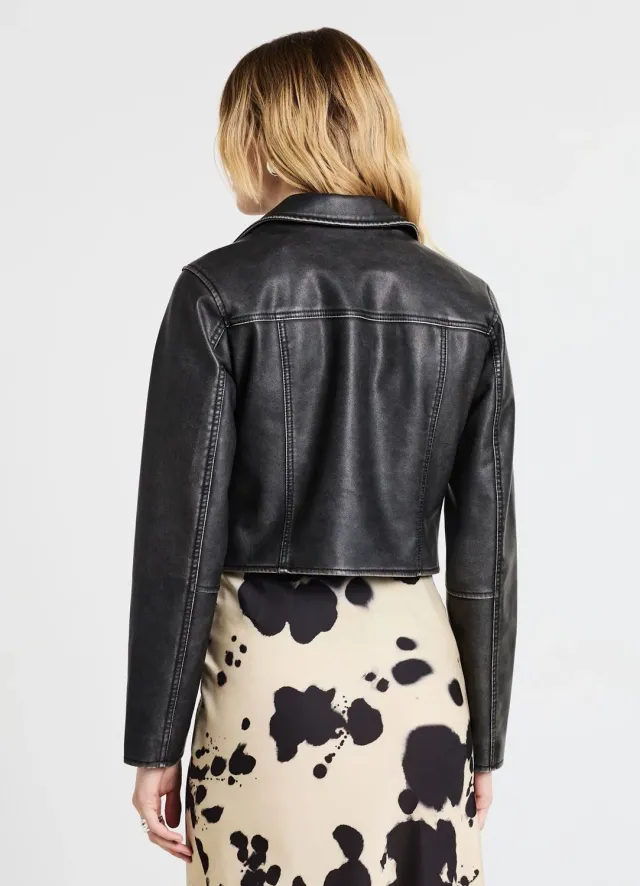 Calliope chiodo effet usé femme perfecto zip